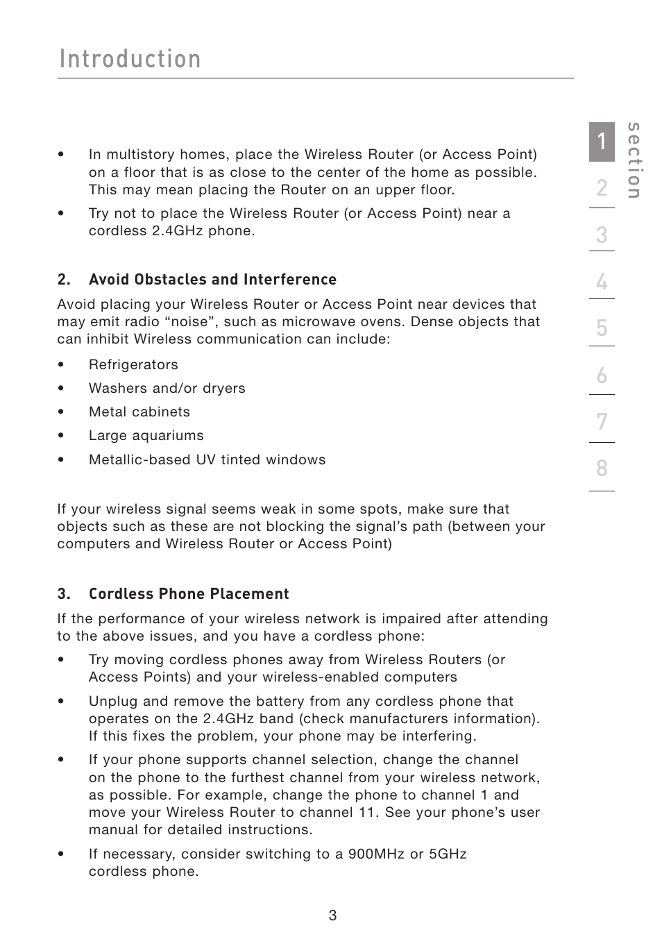 Introduction, Se ct io n | Belkin F5D7051 User Manual | Page 6 / 42