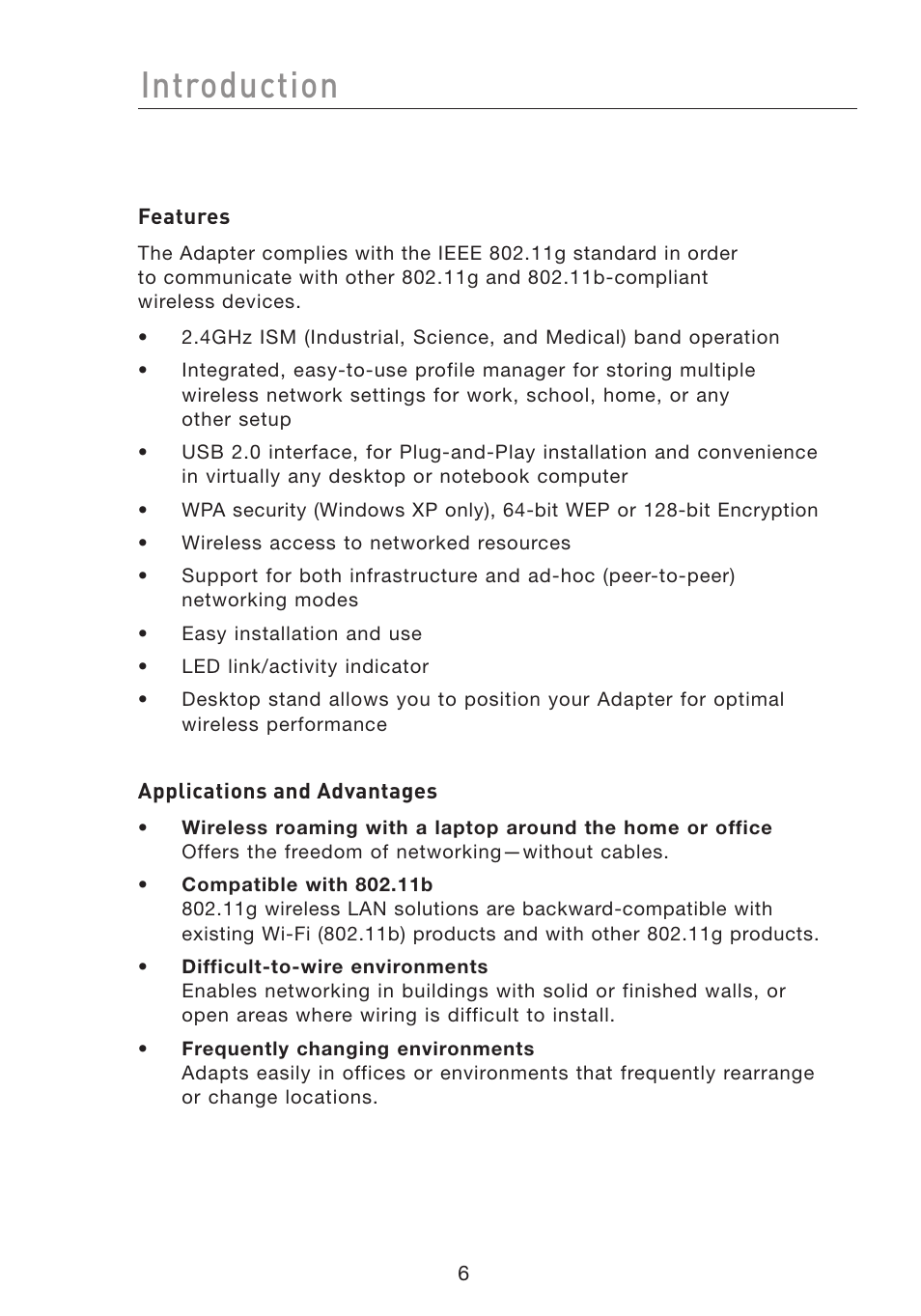 Introduction | Belkin F5D7051 User Manual | Page 9 / 42