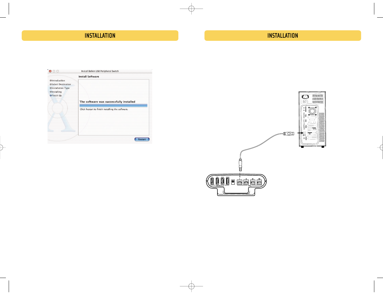 Installation | Belkin F1U400 User Manual | Page 8 / 12