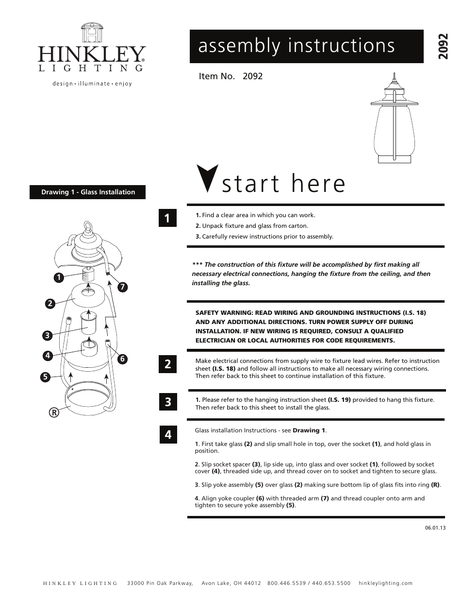 Hinkley Lighting CALISTOGA 2092 User Manual | 3 pages