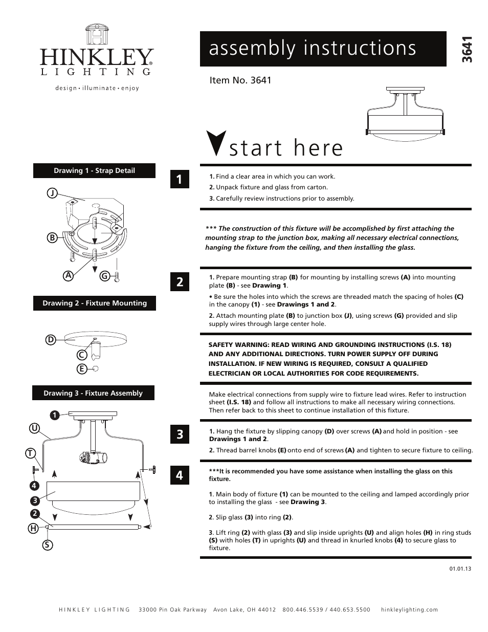 Hinkley Lighting HARPER 3641 User Manual | 2 pages