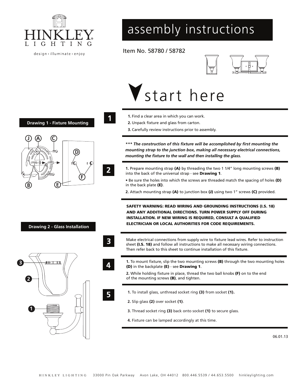 Hinkley Lighting COLETTE 58782 User Manual | 1 page