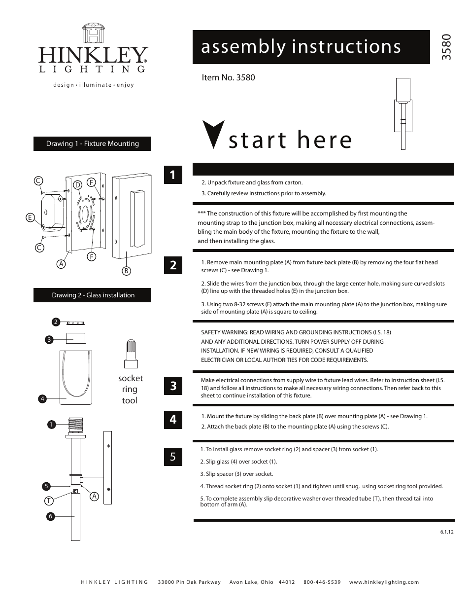 Hinkley Lighting MARGEAUX 3580VS User Manual | 2 pages