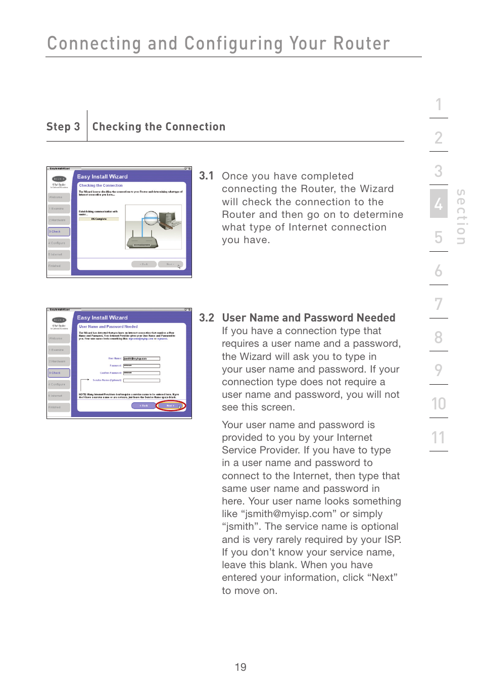 Connecting and configuring your router | Belkin F5D7231-4 User Manual | Page 21 / 133