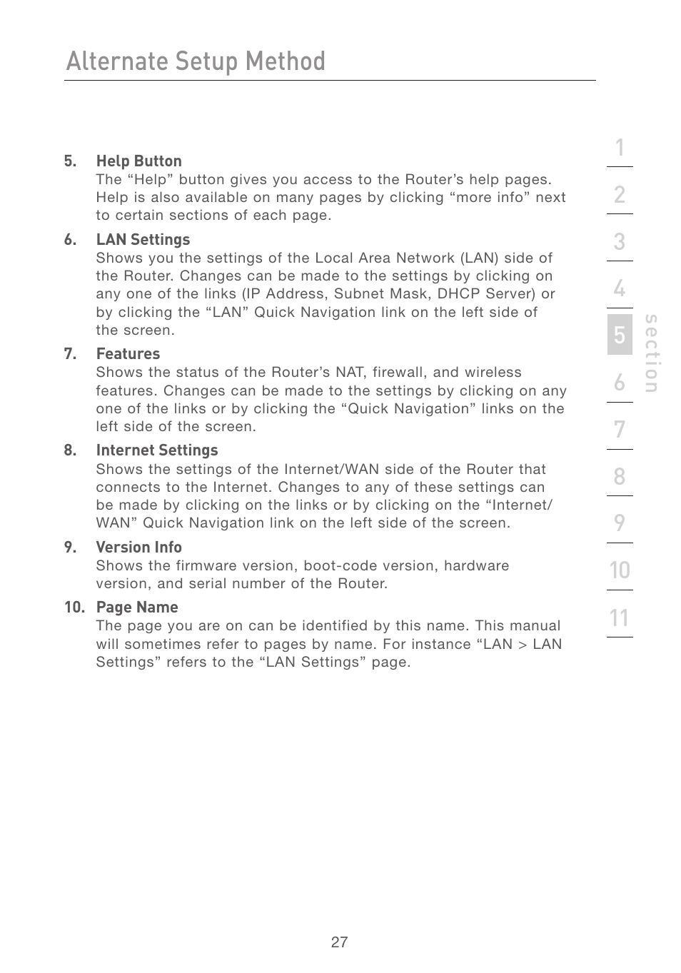 Alternate setup method | Belkin F5D7231-4 User Manual | Page 29 / 133