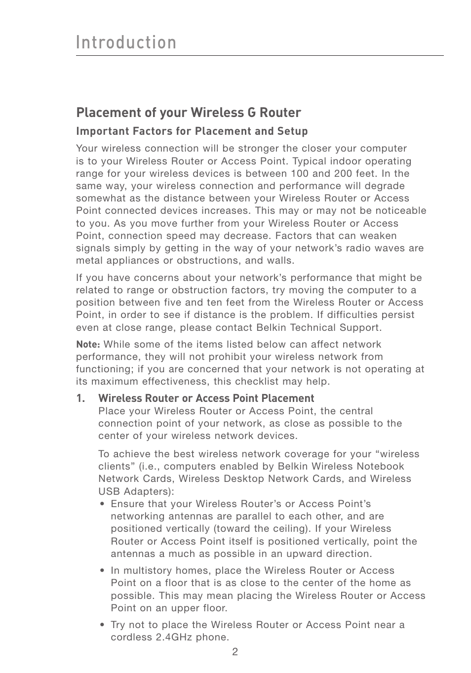Introduction | Belkin F5D7231-4 User Manual | Page 4 / 133