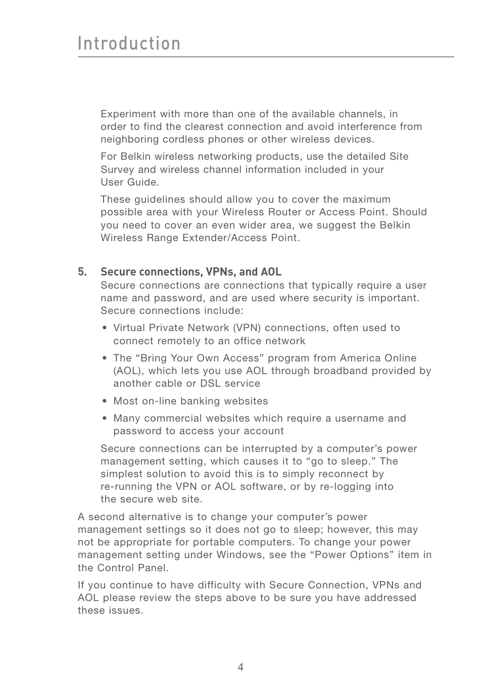 Introduction | Belkin F5D7231-4 User Manual | Page 6 / 133