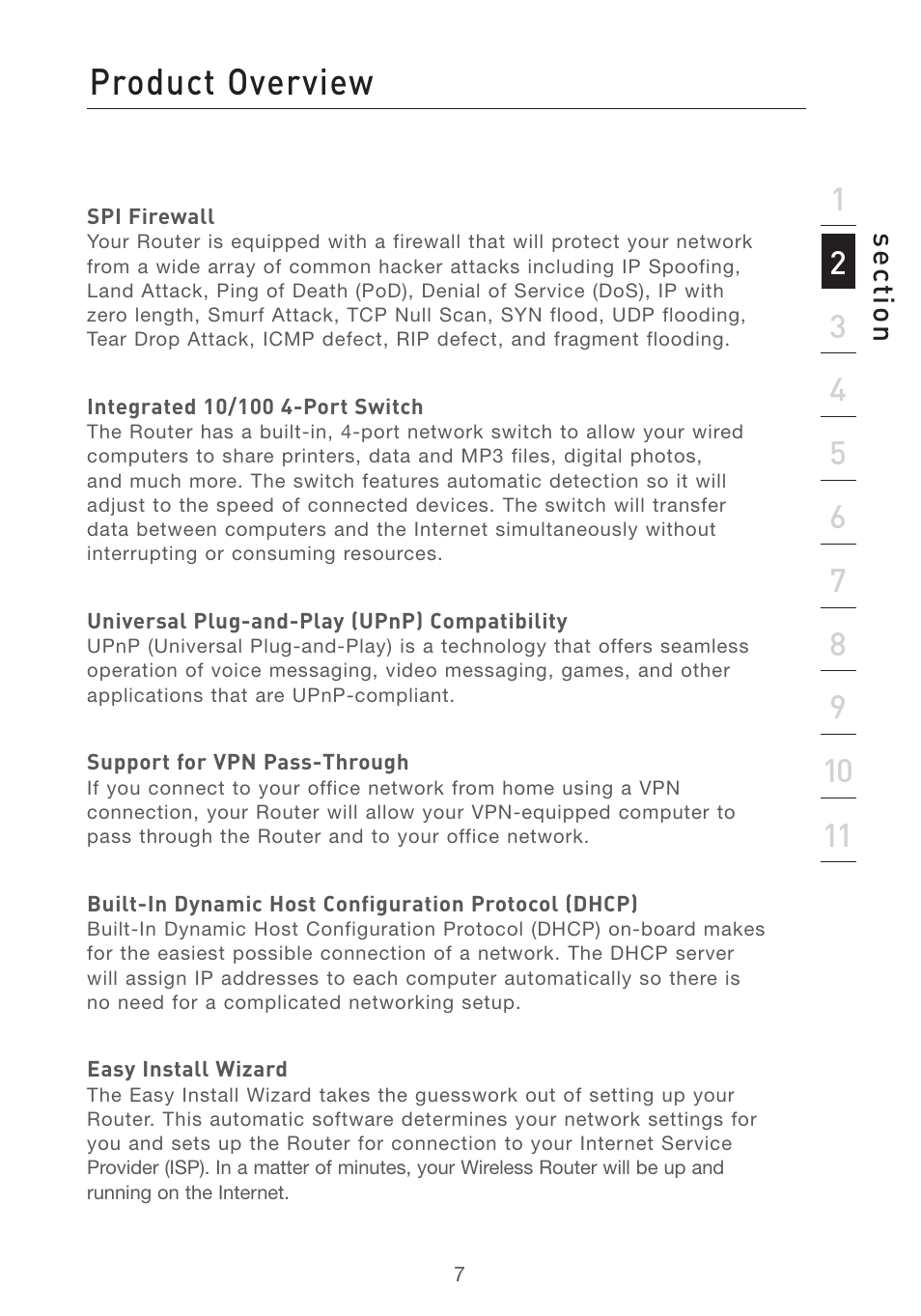 Product overview | Belkin F5D7231-4 User Manual | Page 9 / 133