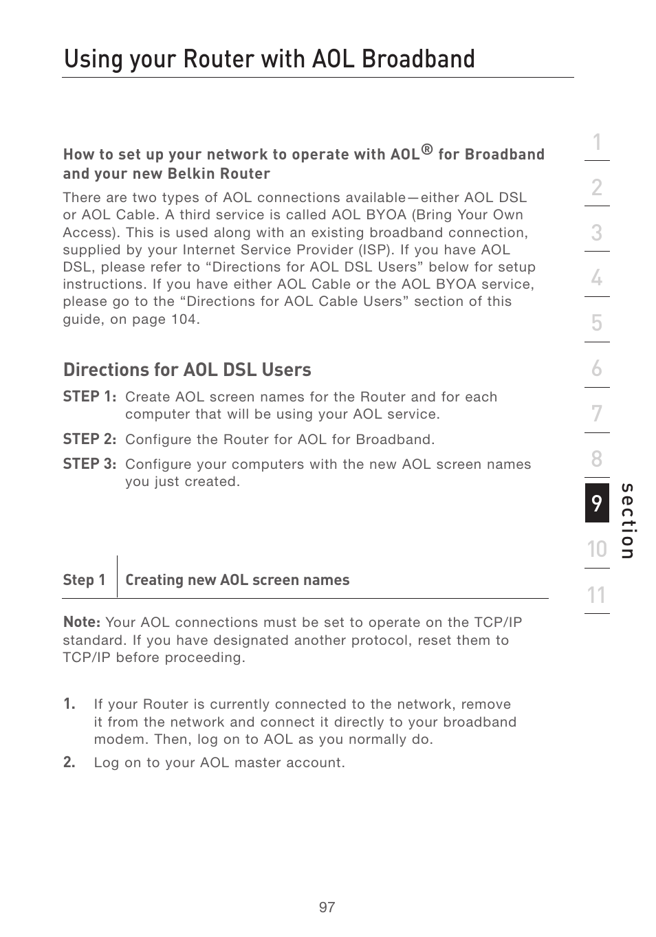 Se ct io n | Belkin F5D7231-4 User Manual | Page 99 / 133