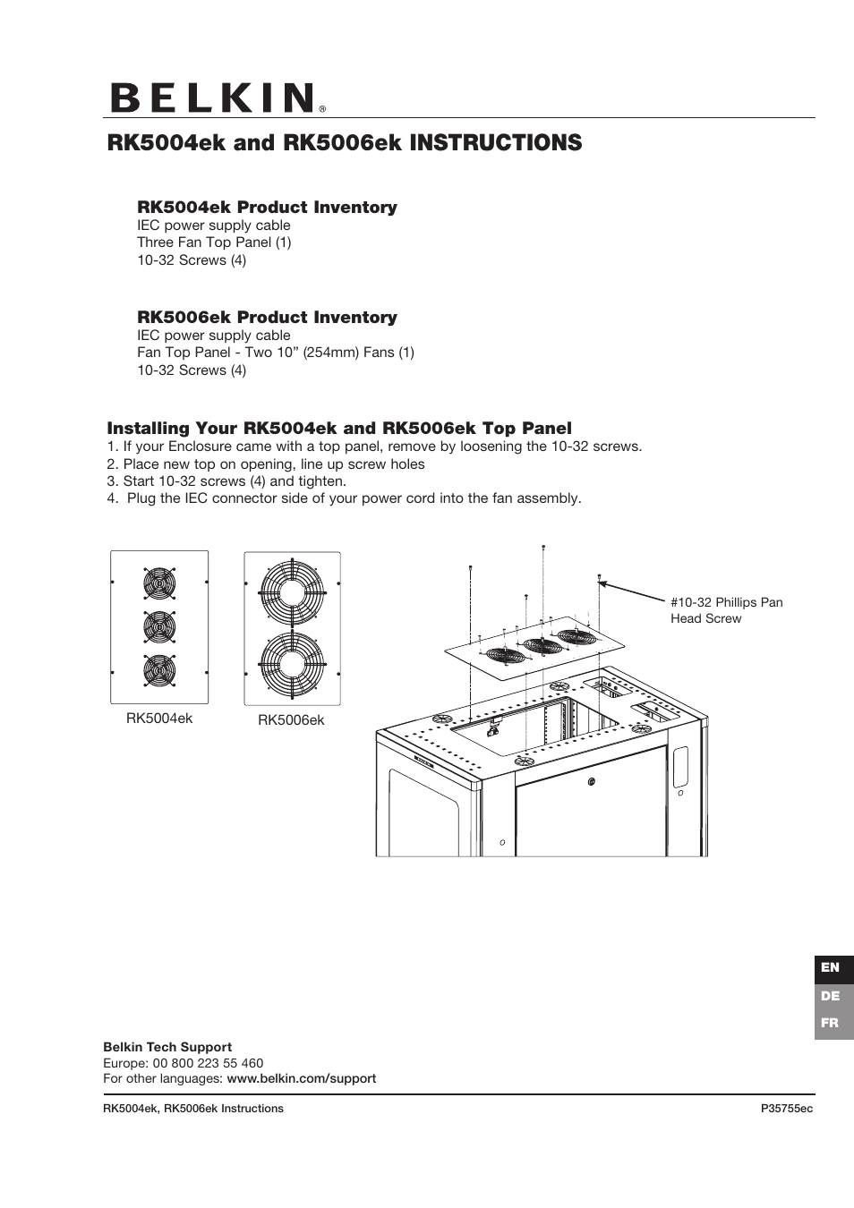 Belkin RK5004EK User Manual | 4 pages