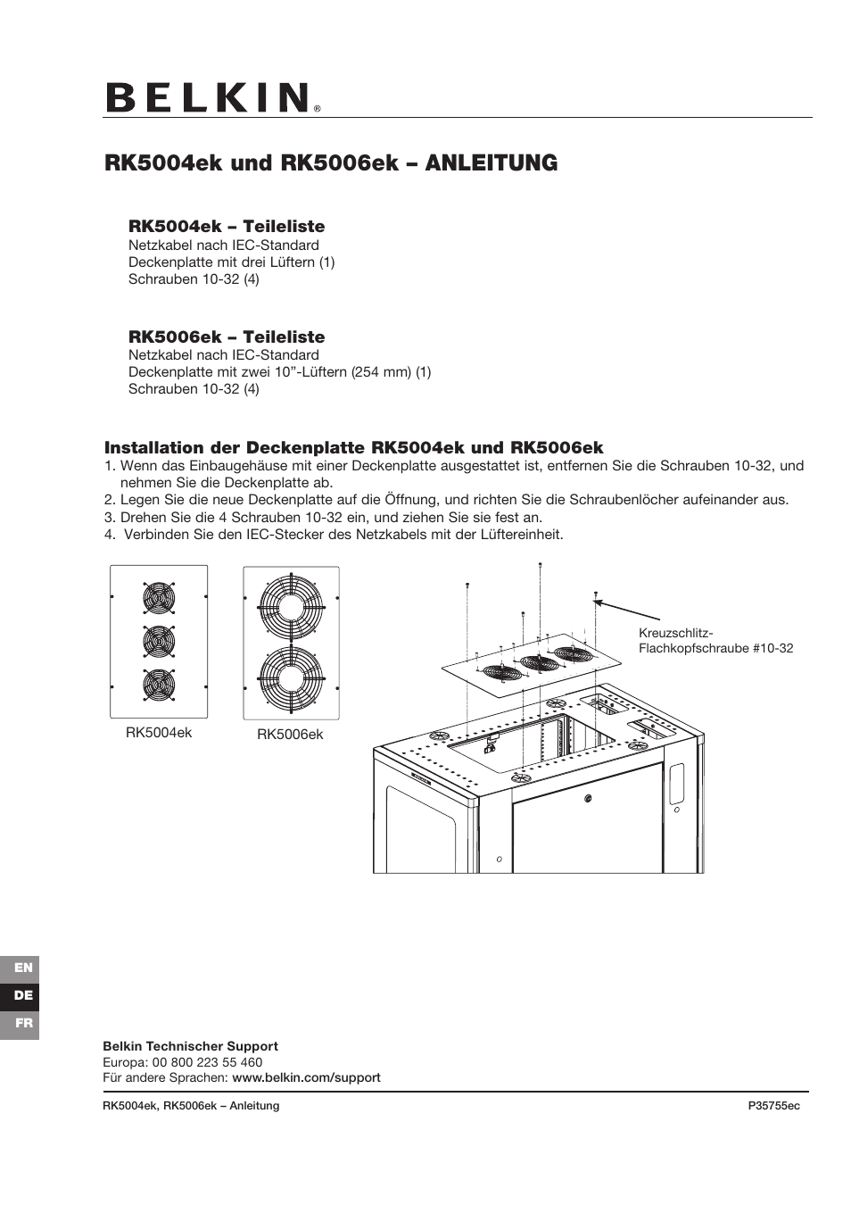 Belkin RK5004EK User Manual | Page 2 / 4