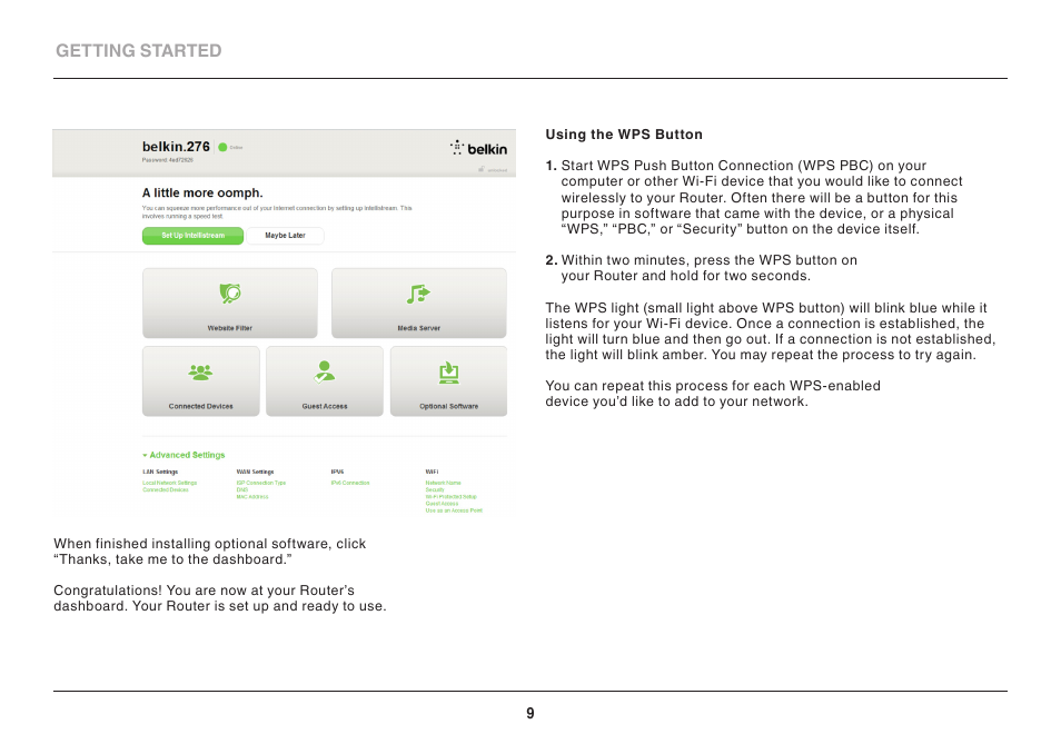 Belkin WIRELESS AC+ GIGABIT ROUTER AC900 DB User Manual | Page 11 / 59