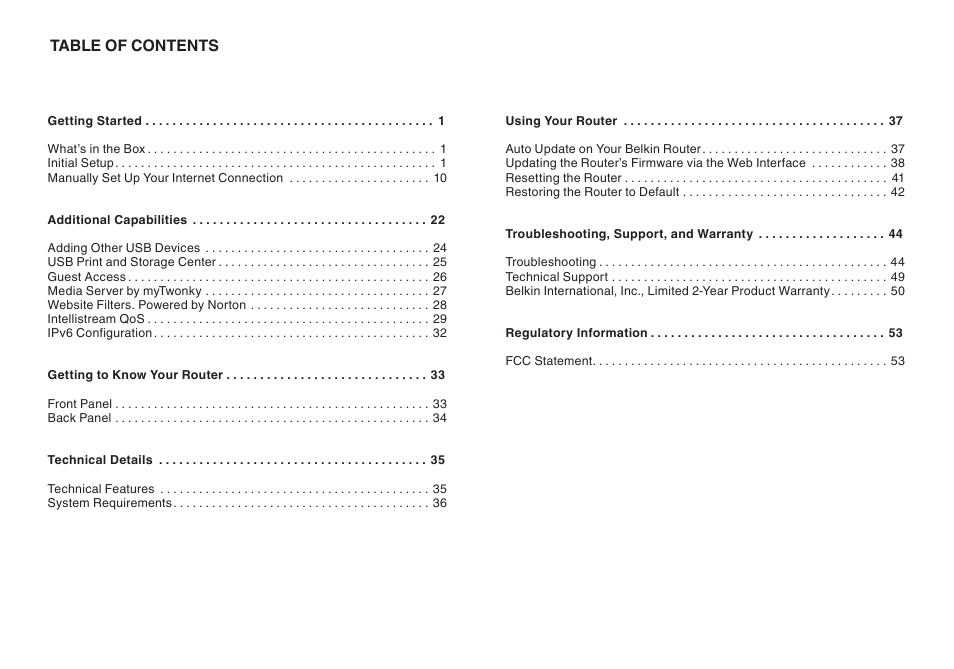 Belkin WIRELESS AC+ GIGABIT ROUTER AC900 DB User Manual | Page 2 / 59