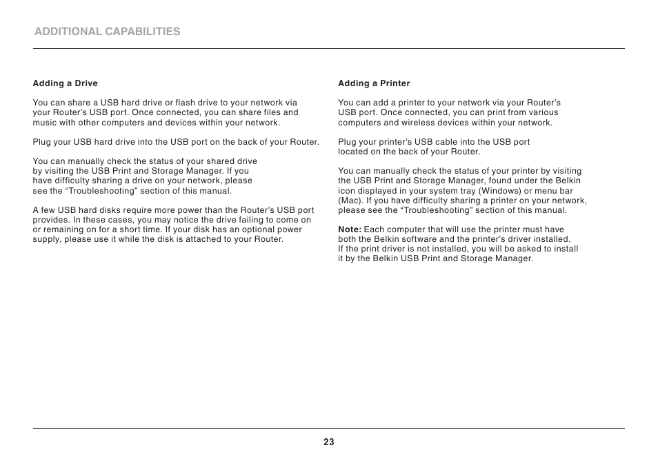 Belkin WIRELESS AC+ GIGABIT ROUTER AC900 DB User Manual | Page 25 / 59