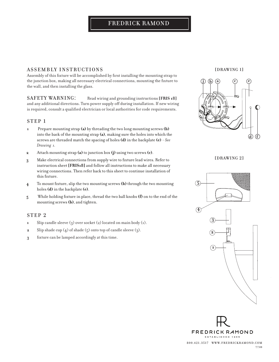 Hinkley Lighting CAMERON FR42340PCM User Manual | 1 page