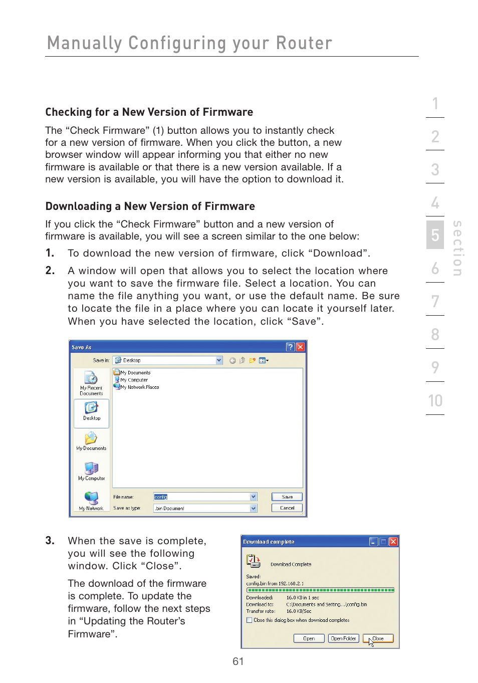 Manually configuring your router | Belkin F5D7632uk4v3000 User Manual | Page 61 / 108