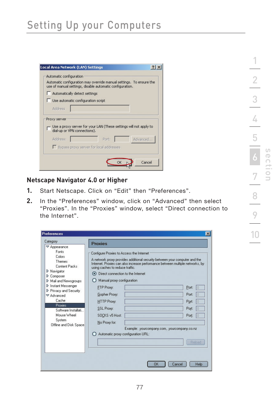 Setting up your computers | Belkin F5D7632uk4v3000 User Manual | Page 77 / 108