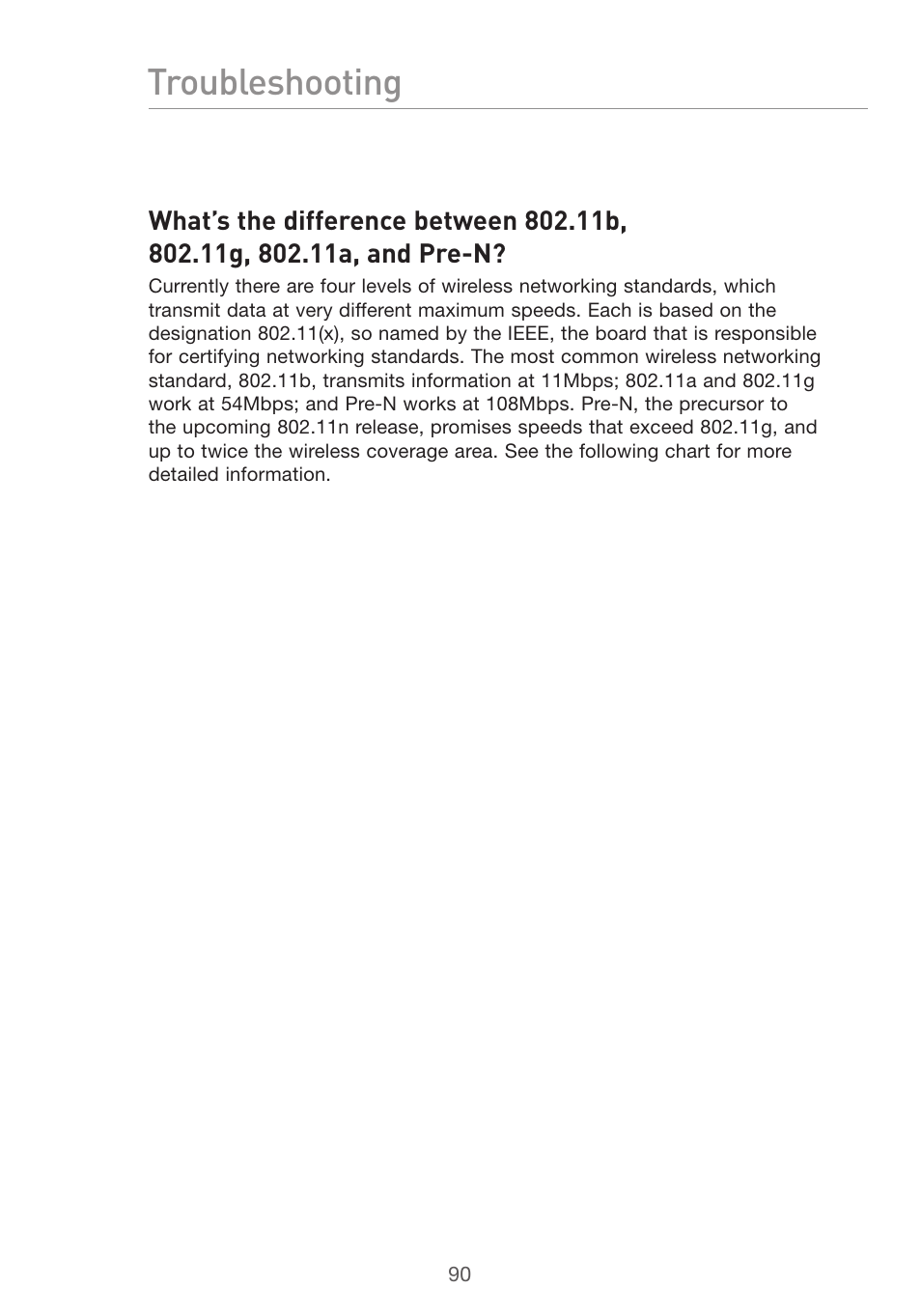 Troubleshooting | Belkin F5D7632uk4v3000 User Manual | Page 90 / 108