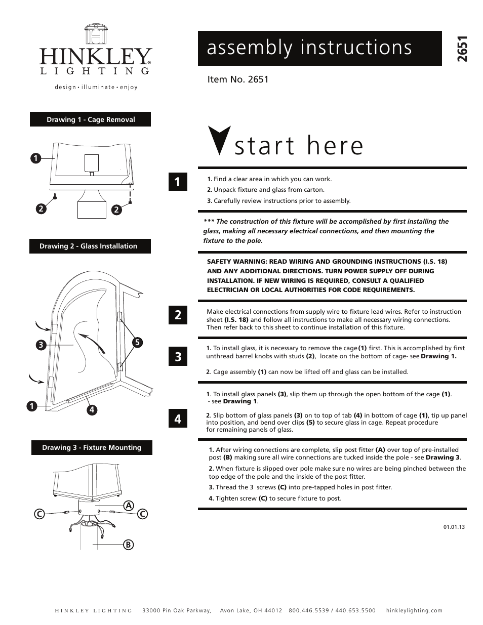Hinkley Lighting PUTNEY BRIDGE 2651 User Manual | 2 pages