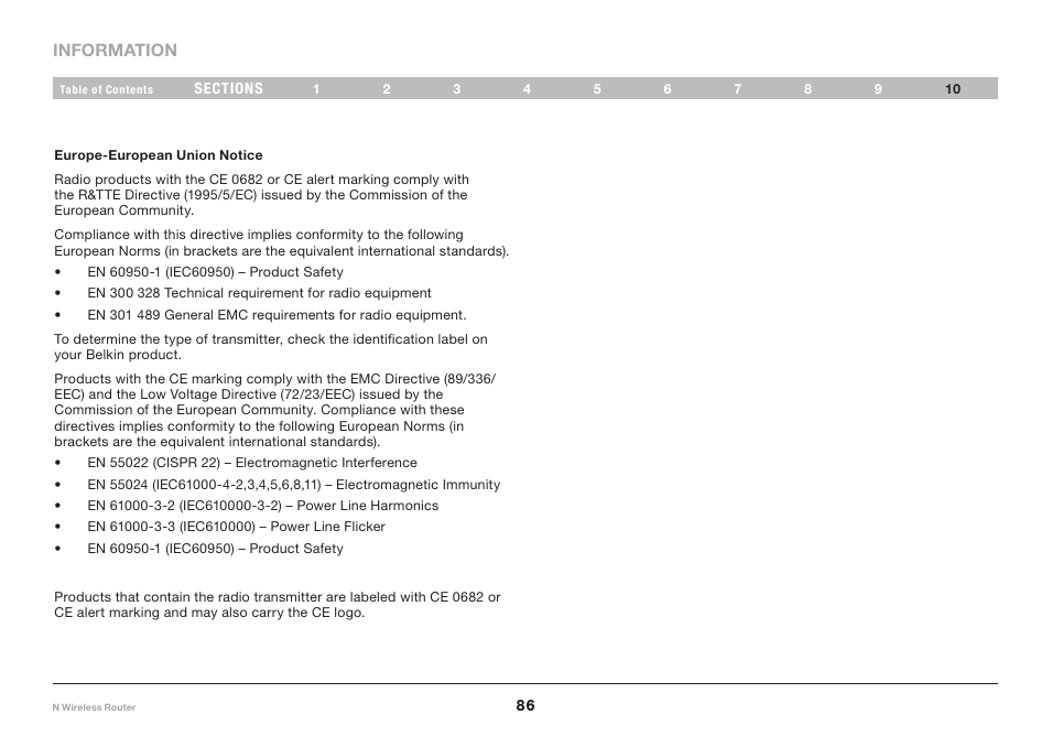 Belkin PM01122EA User Manual | Page 88 / 92