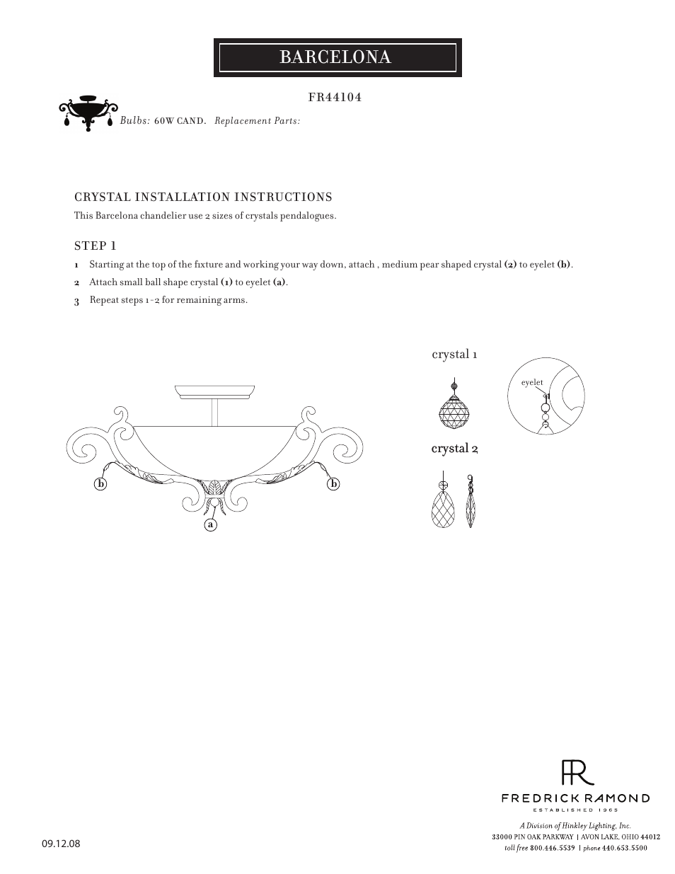 44104_cry, Barcelona | Hinkley Lighting BARCELONA FR44104SLF User Manual | Page 2 / 3