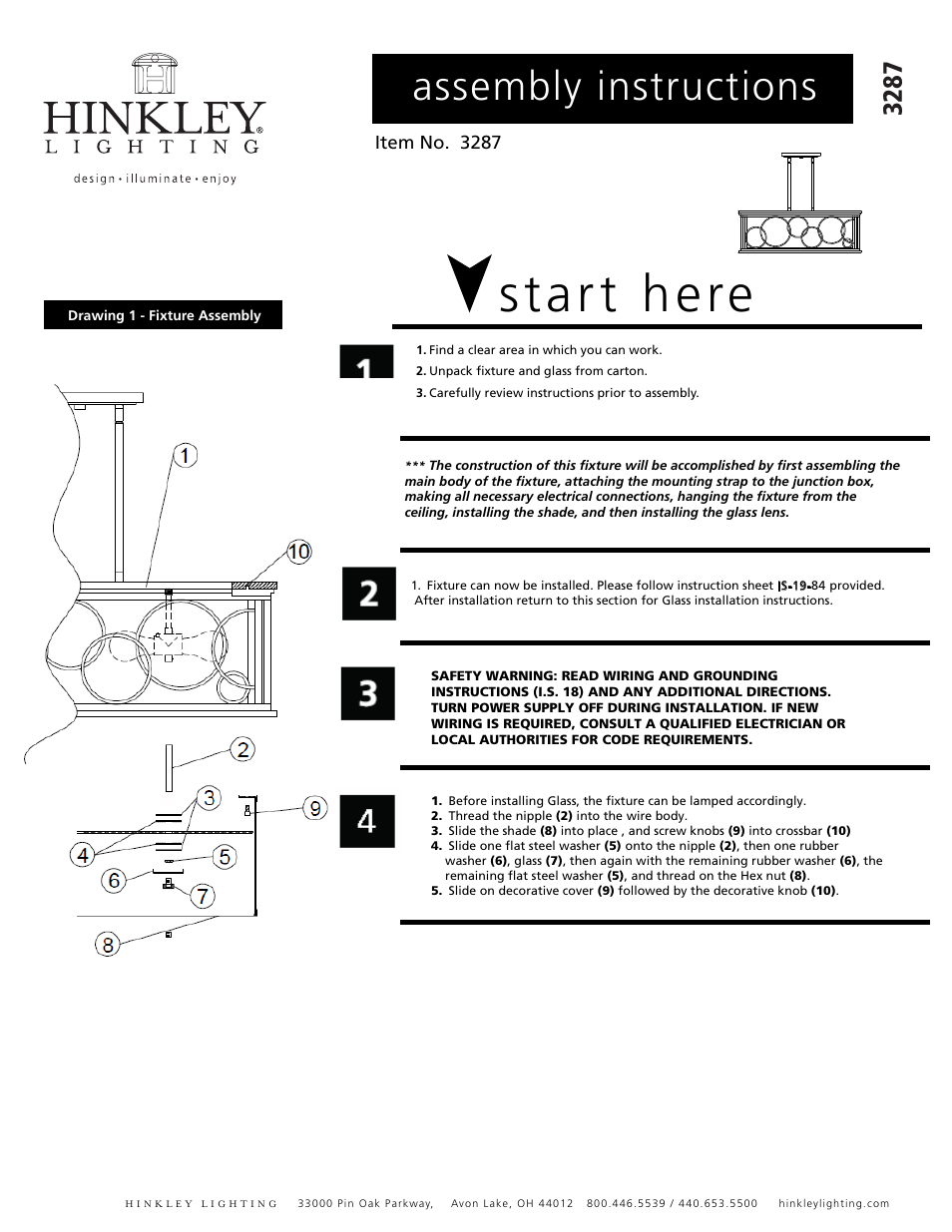 Hinkley Lighting FLOURISH 3287SL User Manual | 3 pages