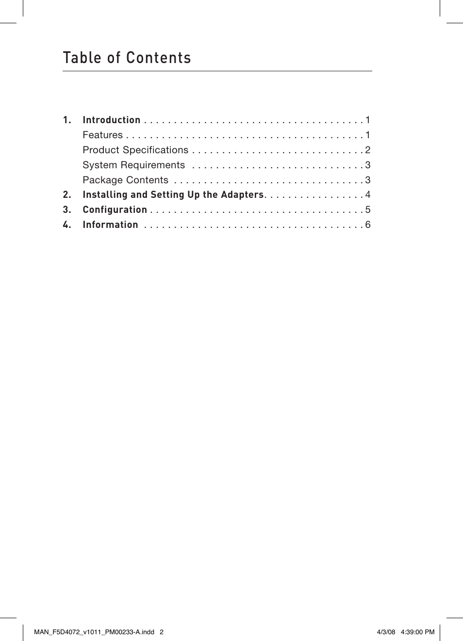 Belkin F5D4072 User Manual | Page 2 / 14