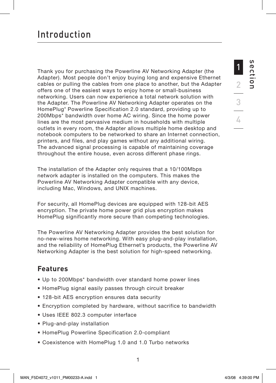 Introduction | Belkin F5D4072 User Manual | Page 3 / 14