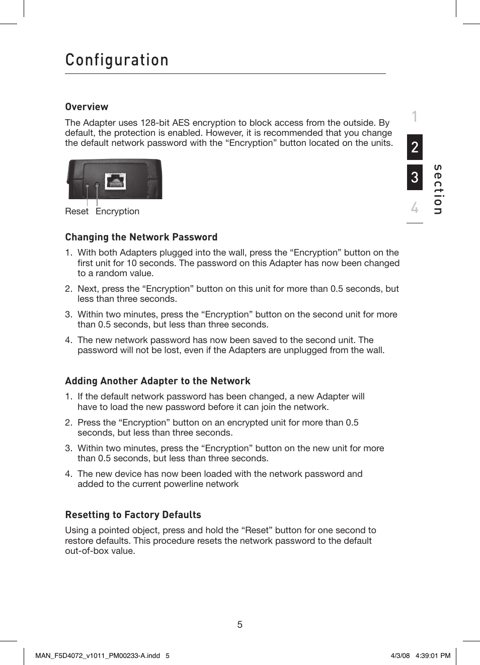 Configuration | Belkin F5D4072 User Manual | Page 7 / 14