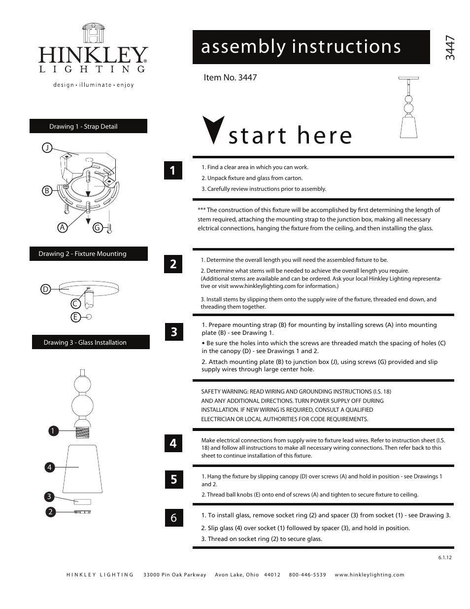 Hinkley Lighting ZELDA 3447PN User Manual | 2 pages