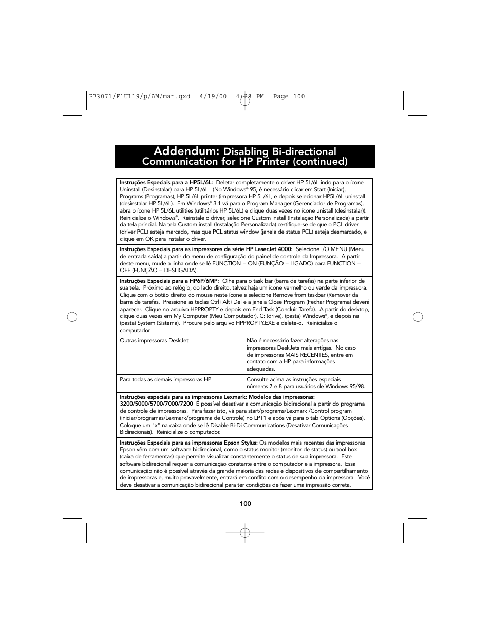 Addendum | Belkin F1U119 User Manual | Page 104 / 108