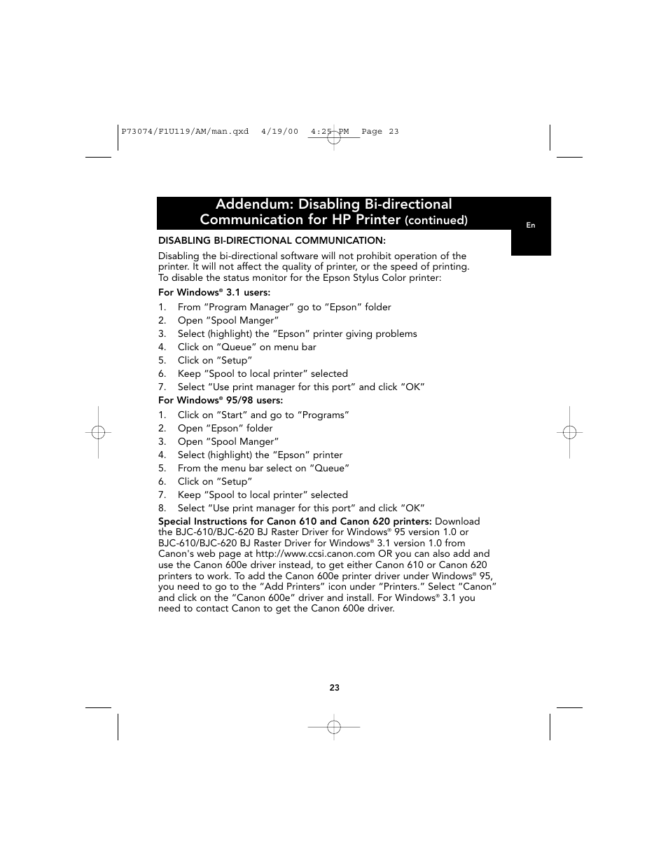 Continued) | Belkin F1U119 User Manual | Page 27 / 108