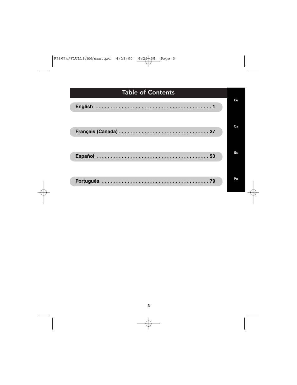 Belkin F1U119 User Manual | Page 3 / 108