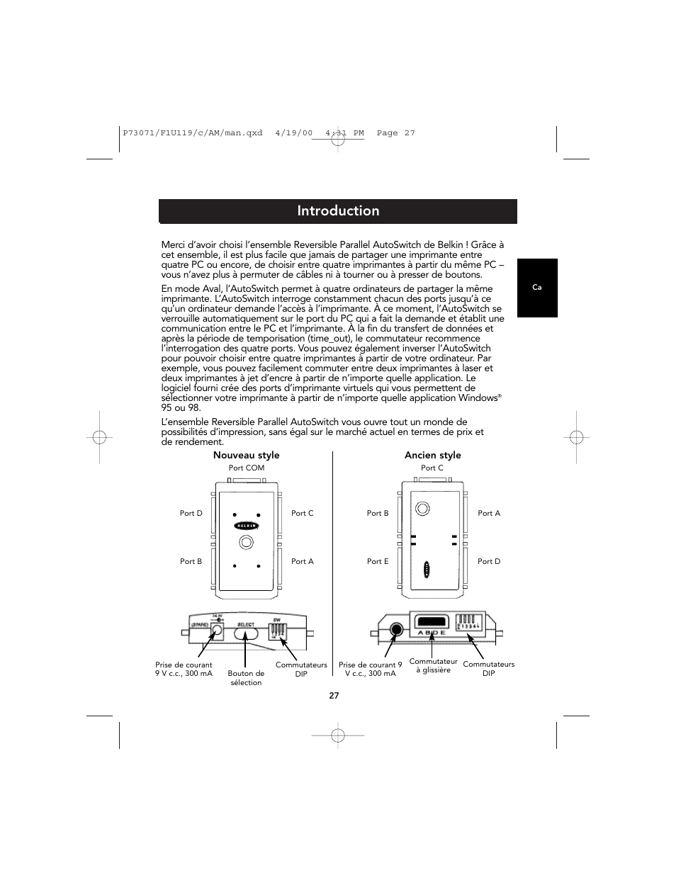 Introduction | Belkin F1U119 User Manual | Page 31 / 108