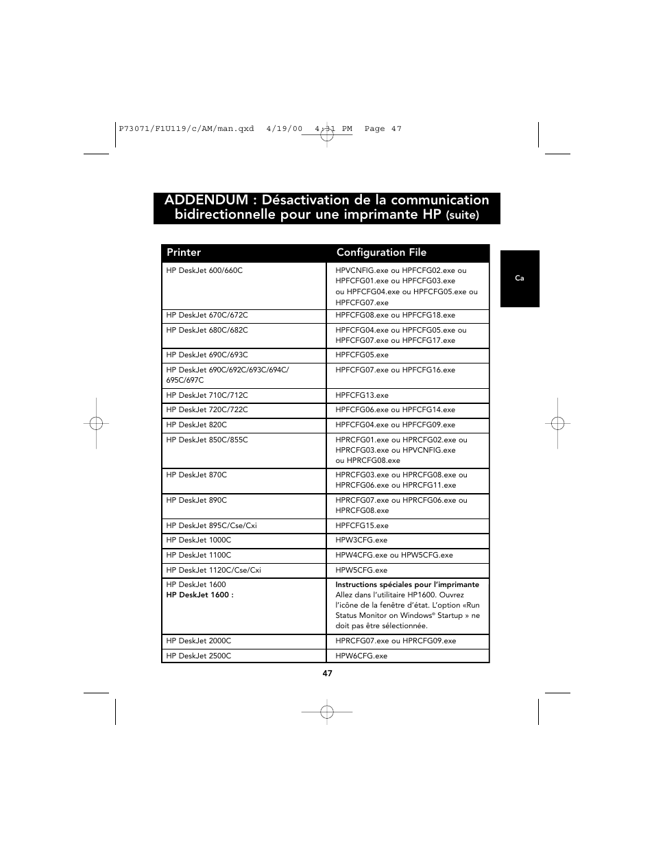 Suite), Printer configuration file | Belkin F1U119 User Manual | Page 51 / 108