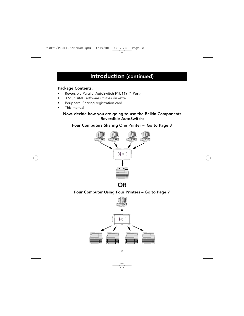 Introduction, Continued) | Belkin F1U119 User Manual | Page 6 / 108