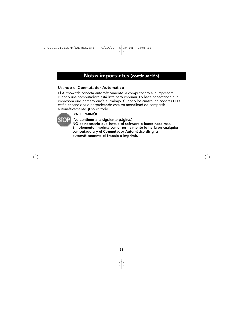 Notas importantes | Belkin F1U119 User Manual | Page 62 / 108