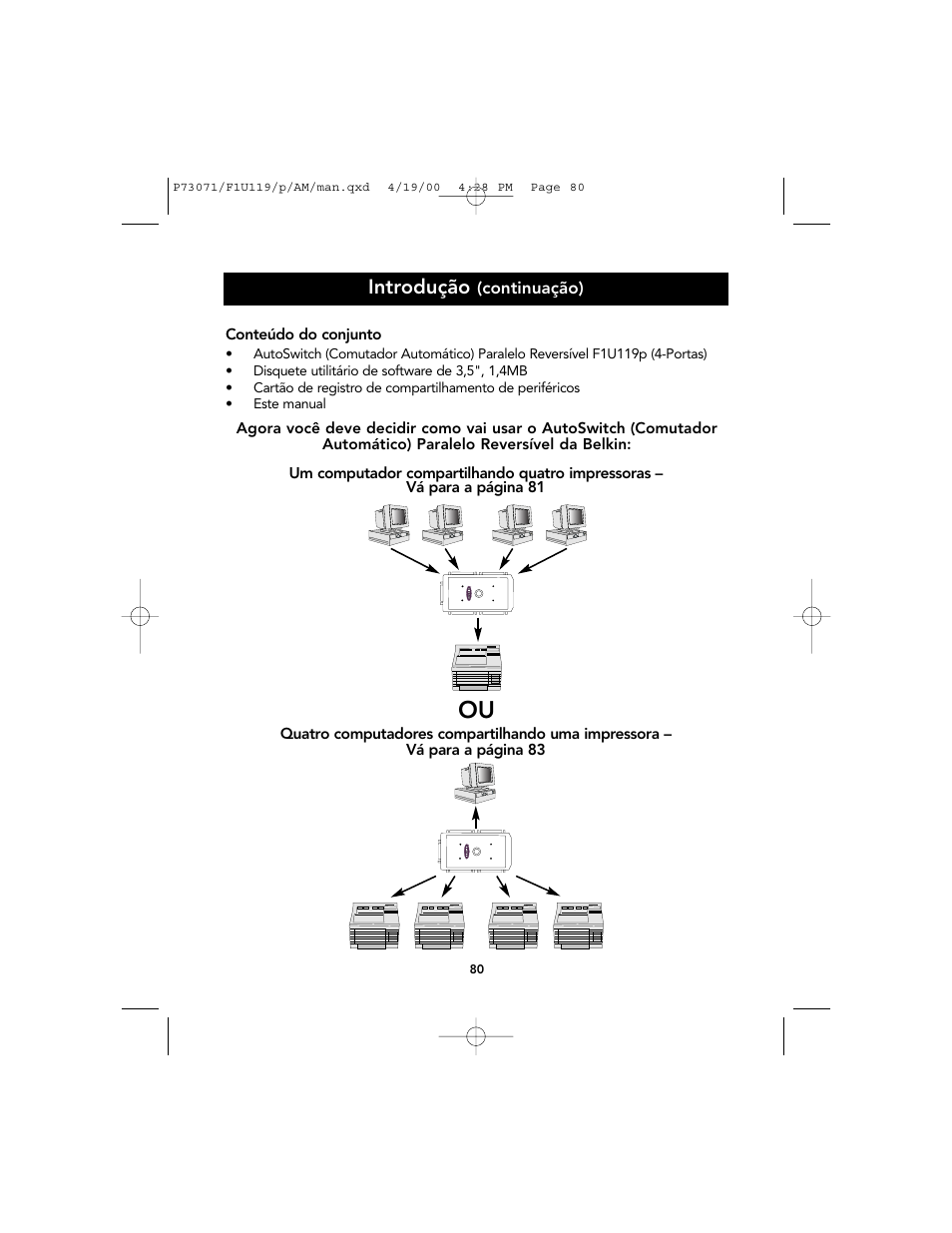 Introdução | Belkin F1U119 User Manual | Page 84 / 108