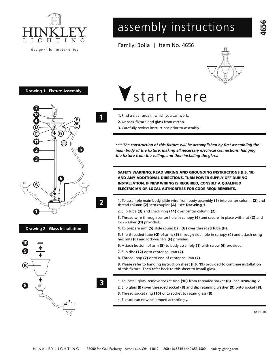Hinkley Lighting BOLLA 4656OB User Manual | 1 page