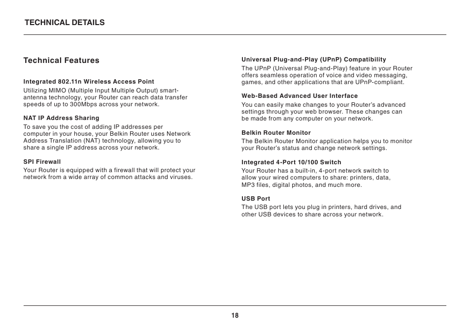 Belkin SHARE N300 F7D7302 User Manual | Page 20 / 37