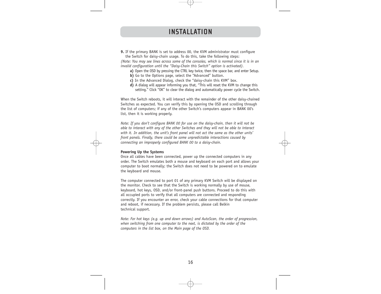 Installation | Belkin F1DW116C User Manual | Page 18 / 47