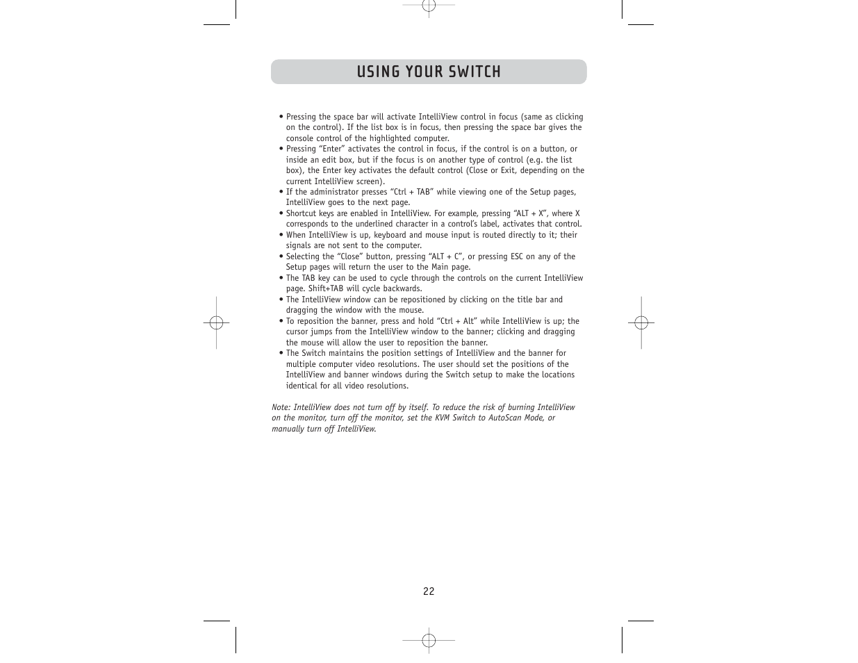 Using your switch | Belkin F1DW116C User Manual | Page 24 / 47