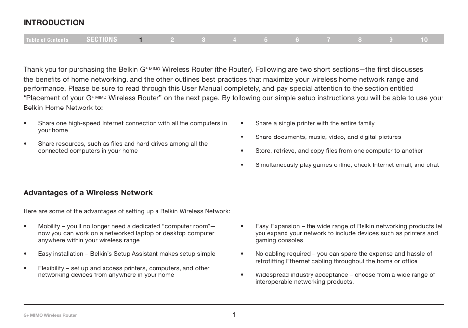 Belkin G+ MIMO F5D9231-4 User Manual | Page 3 / 101