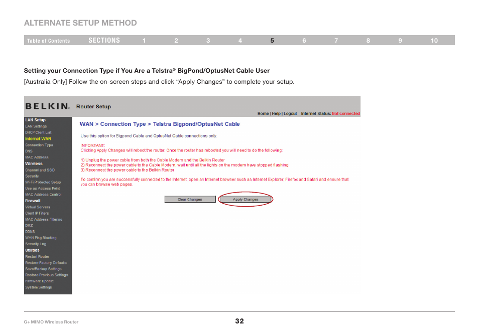 Belkin G+ MIMO F5D9231-4 User Manual | Page 34 / 101