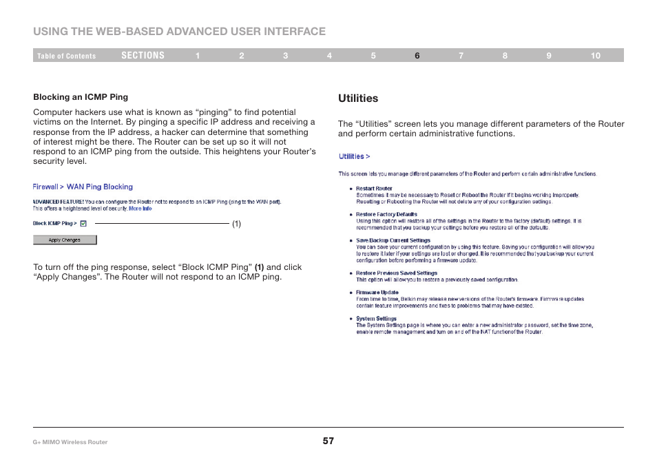 Belkin G+ MIMO F5D9231-4 User Manual | Page 59 / 101