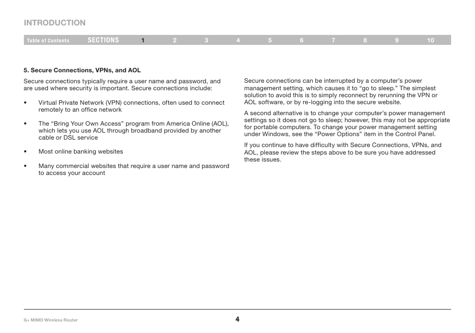 Belkin G+ MIMO F5D9231-4 User Manual | Page 6 / 101