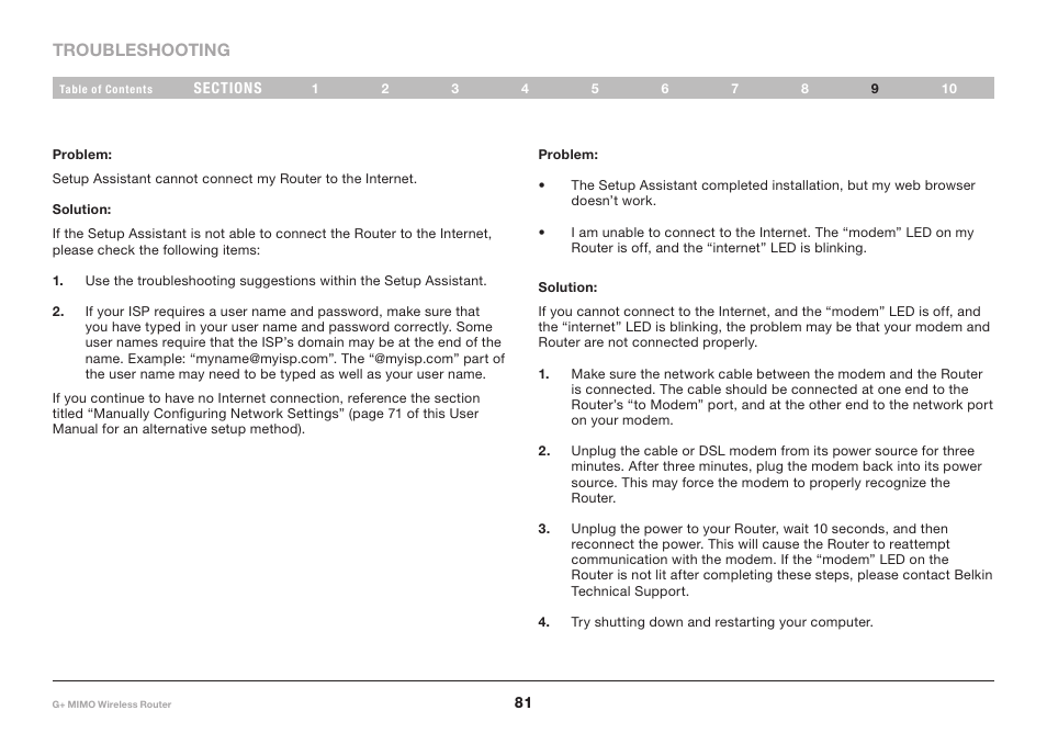 Belkin G+ MIMO F5D9231-4 User Manual | Page 83 / 101