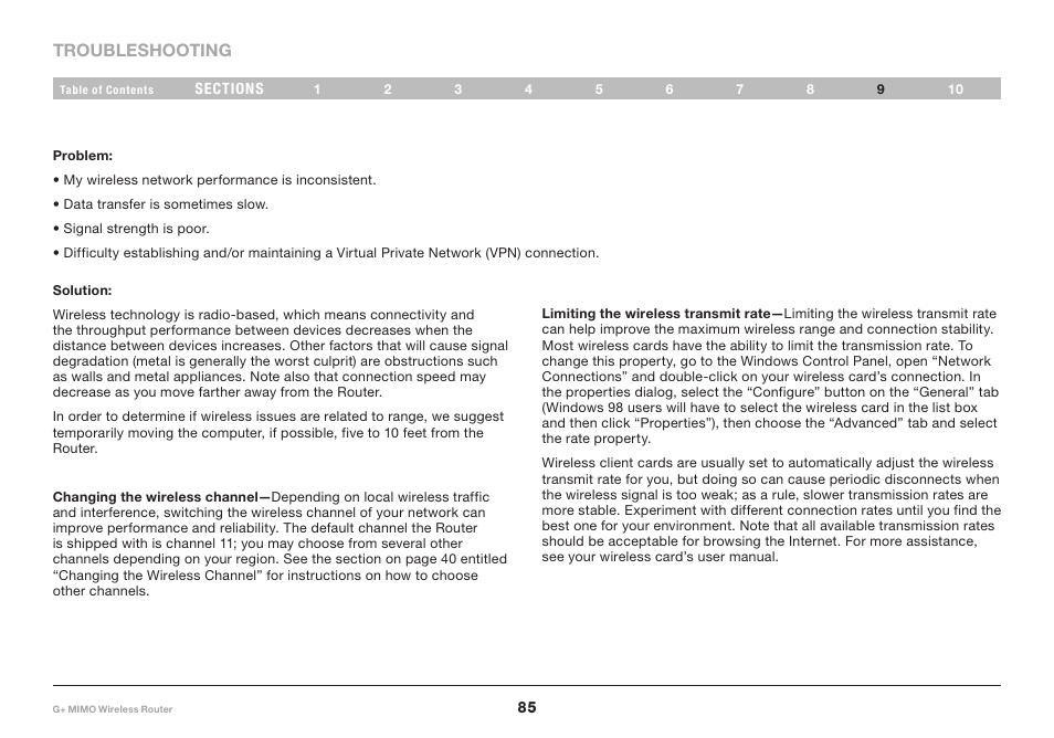 Belkin G+ MIMO F5D9231-4 User Manual | Page 87 / 101