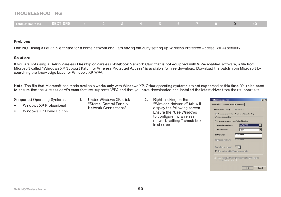 Belkin G+ MIMO F5D9231-4 User Manual | Page 92 / 101