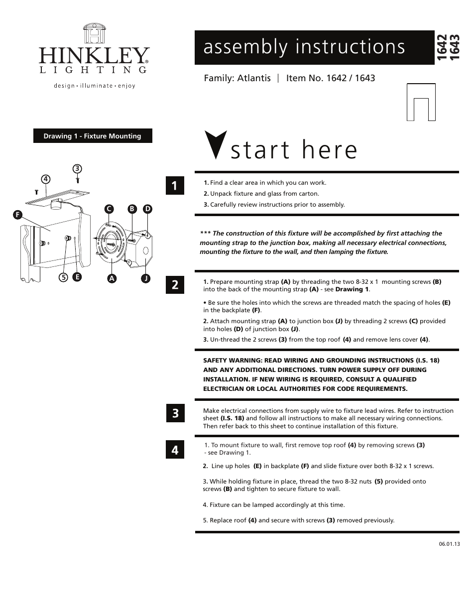 Hinkley Lighting ATLANTIS 1643 User Manual | 3 pages